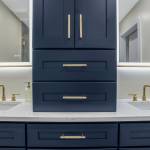 blue vanity